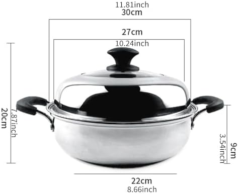 HAOHIZE Stainless Steel Stock Pot with Lid
