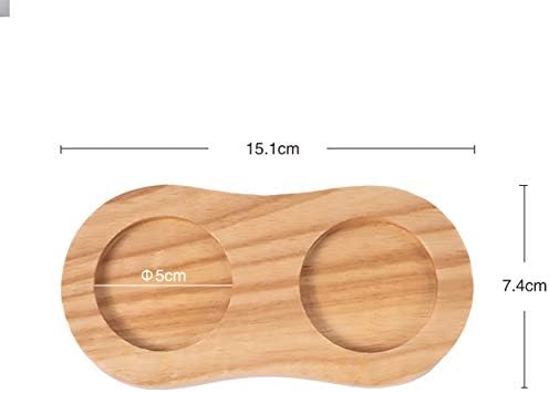 Salt and Pepper Mill Tray - Rubber Wood 5 cm Inner Diameter