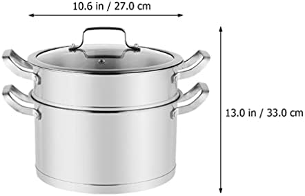 Hemoton 1pc Non-Stick Stainless Steel Steamer Pot