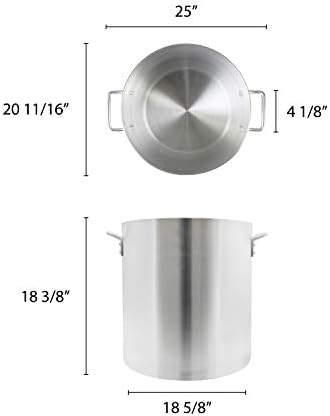 100 Quart Heavy Duty Aluminum Stock Pot with Handles