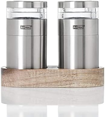 AdHoc Salt Pepper Mill Gift Set - Fine to Coarse Grind