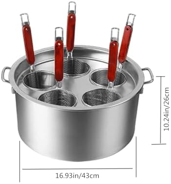 Buokaiw 5-Piece Pasta Cooker with Strainer Set