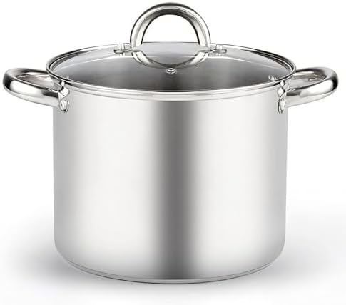Cook N Home 8 Quart Stockpot with Tempered Glass Lid 1