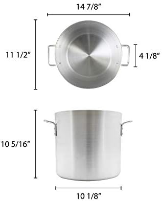 16 Quart Aluminum Stock Pot with Riveted Handles 1