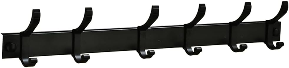 Ciieeo Wall Mounted 6 Peg Towel Rack Black