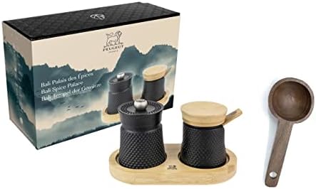 Peugeot Bali Black Cast-Iron Pepper Mill Salt Cellar Set 1