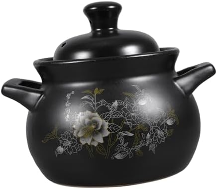 Hemoton Ceramic Stockpot 18L with Lid