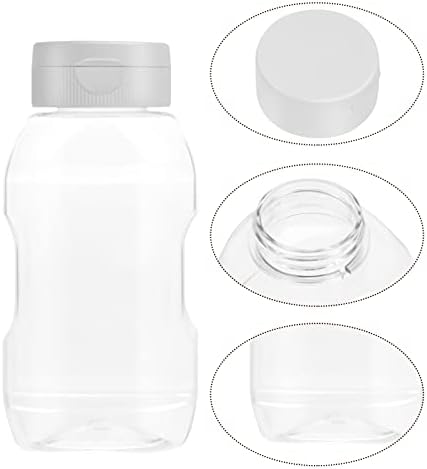 DOITOOL 4pcs Clear Plastic Squeeze Bottle with Cap Lids