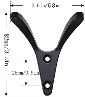 HCANte Wall Mounted Coat Racks 5 Pack Heavy Duty Metal Hooks