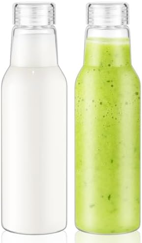 25oz Borosilicate Glass Bottles with Lids 2 Pack