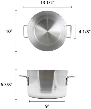 Restaurant Essentials 8 Quart Aluminum Sauce Pot Mirror Finish