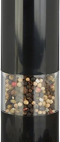 Relaxdays Electric Pepper Mill Set of 2 with Light BlackWhite