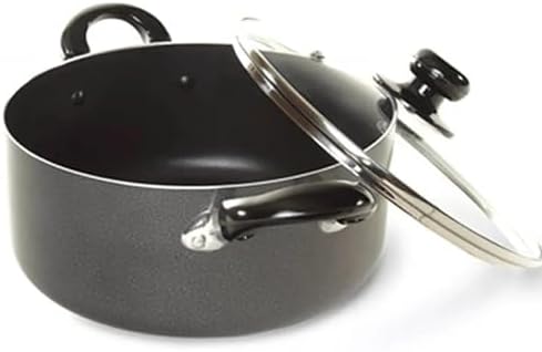 Nonstick Stockpot 18 Qt with Glass Lid Gray 1