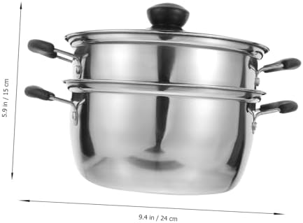 BRIGHTFUFU Food Grade Stainless Steel Steamer for Stove Top and Induction Cooker