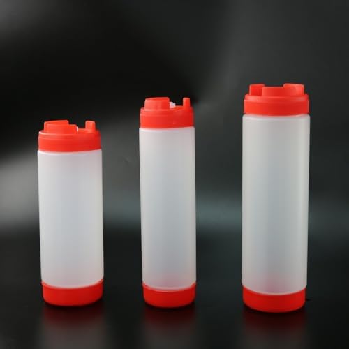 Condiment Squeeze Bottles 20oz Refillable Inverted Dispenser 1