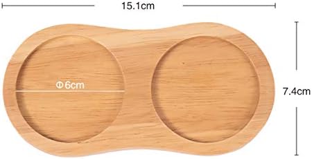 Salt and Pepper Mill Tray - Rubber Wood 6 cm Inner Diameter