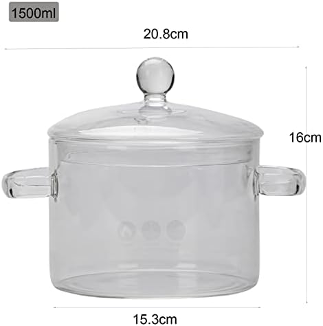 WFF Clear Borosilicate Glass Stock Pot 1500ml