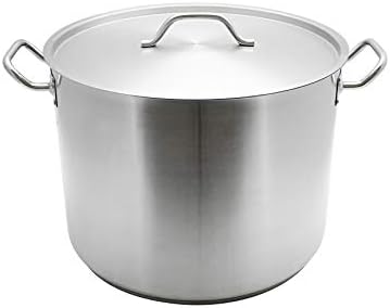 40 Quart 188 Steel Stock Pot with Lid Set of 1