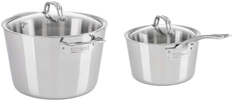 Viking 3-Ply Stock Pot Saucepan Set 8Qt 34Qt