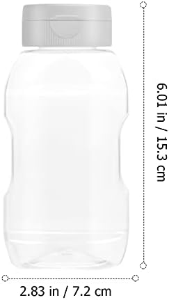 DOITOOL 4pcs Clear Plastic Squeeze Bottle with Cap Lids