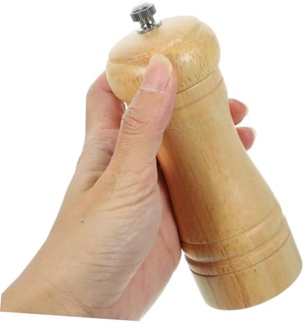 Ciieeo 2 Pcs Manual Pepper Mill and Salt Shaker