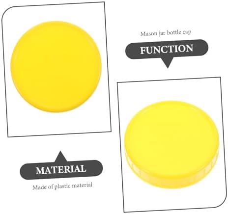 CIYODO 86mm Wide Mouth Mason Jar Lids Reusable Plastic Covers 1