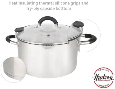HUDSON Stainless Steel Stockpot 63 Qt with Lid