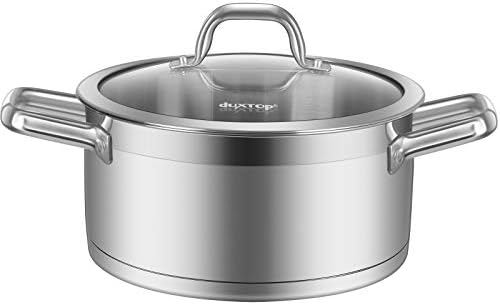 Duxtop 42Qt Stockpot with Glass Lid Induction Ready