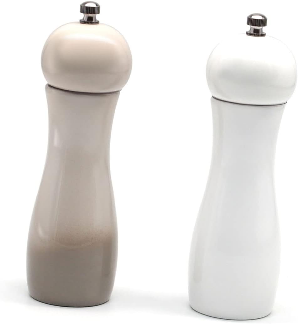 AUTSUPPL Manual Pepper Mill Salt Shaker Set 6 Inches Ceramic