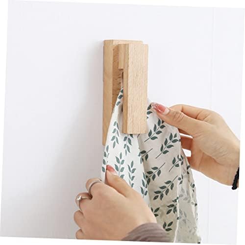 Alipis 2pcs Solid Wood Towel Hooks for Wall Mount