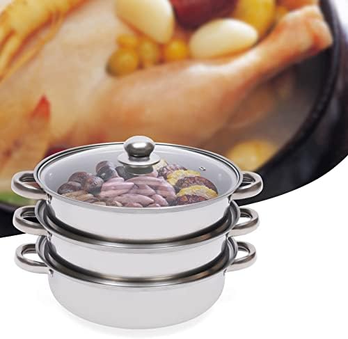 Bitodd 3 Tier Stainless Steel Steamer Set