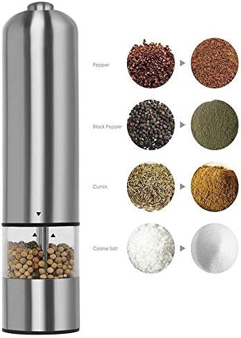 sdneNest Battery-Powered Salt Pepper Grinders Set of 2