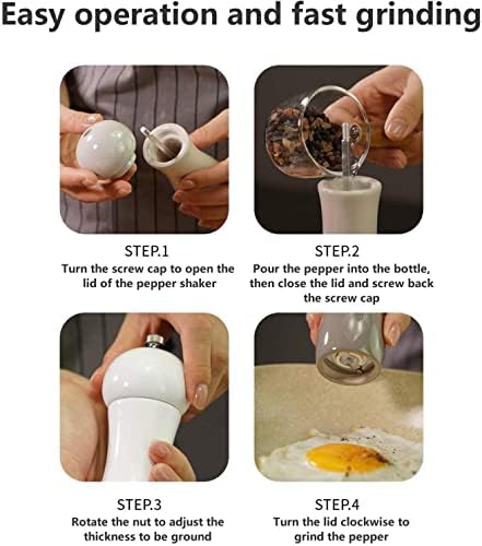 KDLK Salt Pepper Grinder Set with Adjustable Coarseness