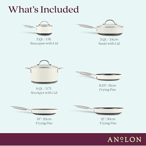 Anolon Achieve 9-Piece Hard Anodized Nonstick Cookware Set