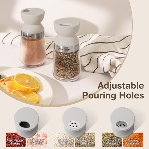 VUCCHINI Salt Pepper Shaker Set with Lid