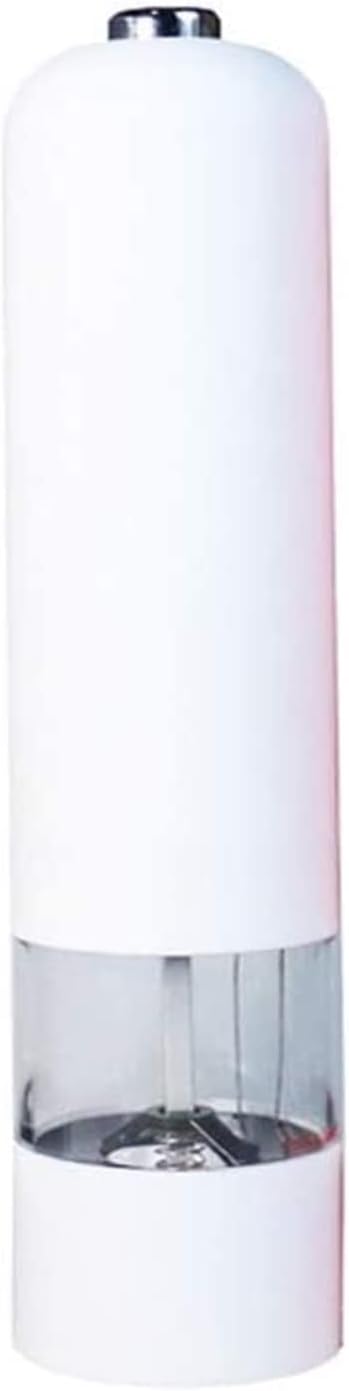 Electric Salt and Pepper Grinder Set ABS Acrylic Design Battery Operated Automatic White