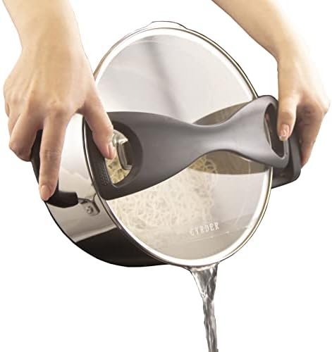 Cyrder 5 Quart Stainless Steel Pasta Pot with Strainer Lid 1