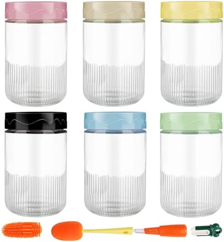 6-Pack 16 oz Glass Jars with Airtight Lids 1