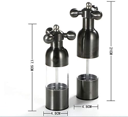Stainless Steel Salt Pepper Grinder Set 2PC Adjustable Coarse Grind