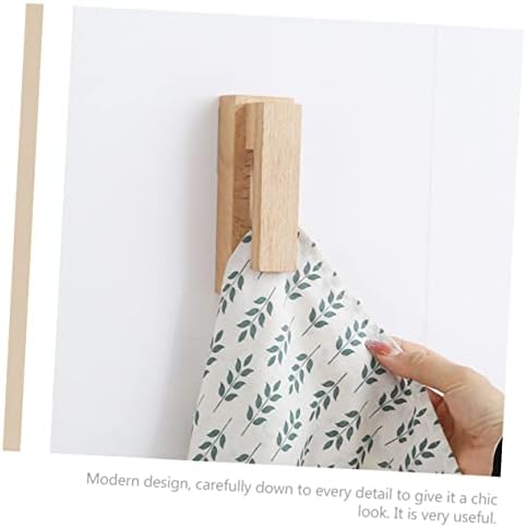 Alipis 2pcs Solid Wood Towel Hooks for Wall Mount