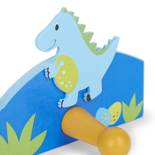 Kids Dinosaur Themed Triple Coat Hook Wall Hanger