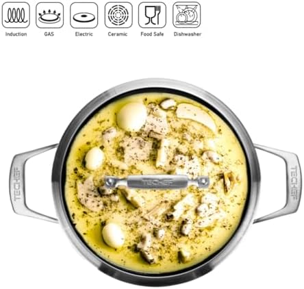 TECHEF Onyx 5-Quart Soup Pot with Glass Lid 1