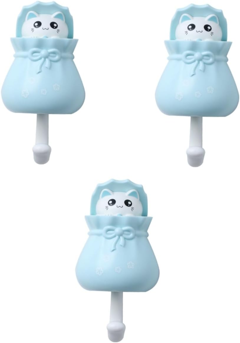 PRETYZOOM 3pcs Suction Cup Wall Hooks No Drill