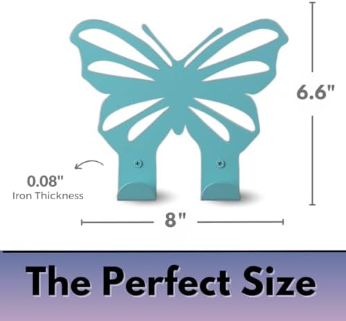Light Blue Butterfly Wall Hook for Kids