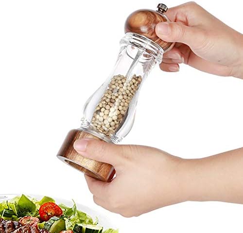 KKC HOME ACCENTS Wooden Sea Salt Grinder with Adjustable Coarseness