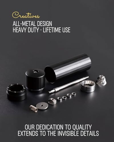 Hotqilin Heavy Duty Metal Pepper Mill with Adjustable Coarseness