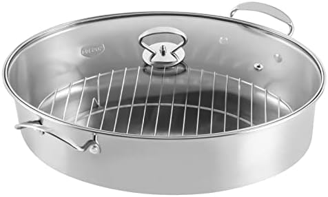 DYRABREST Fish Steamer with Rack and Ceramic Plate