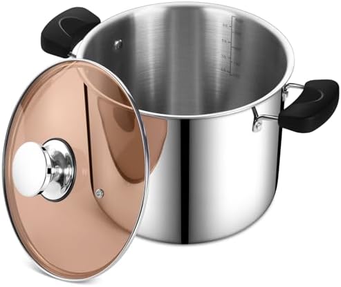 10 Quart 3-Ply Stainless Steel Stock Pot with Lid