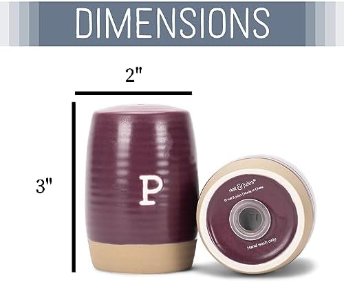 Nat Jules Deep Wine Red Salt and Pepper Shaker Set 2 Piece