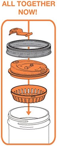 Jarware Fruit Infusion Lid for Wide Mouth Mason Jars Orange